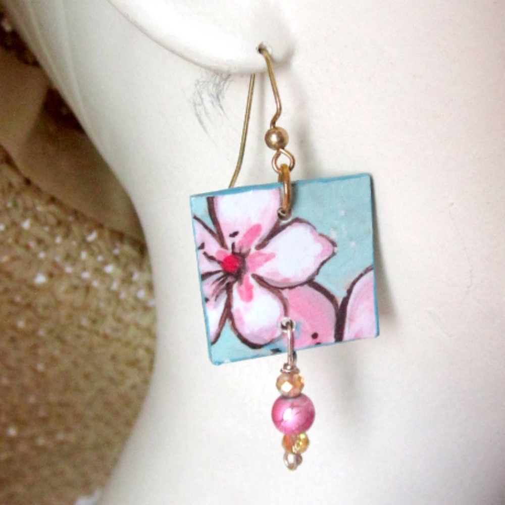 Bundle of 3 Pr Earrings Floral Springtime - Picture 3 of 5